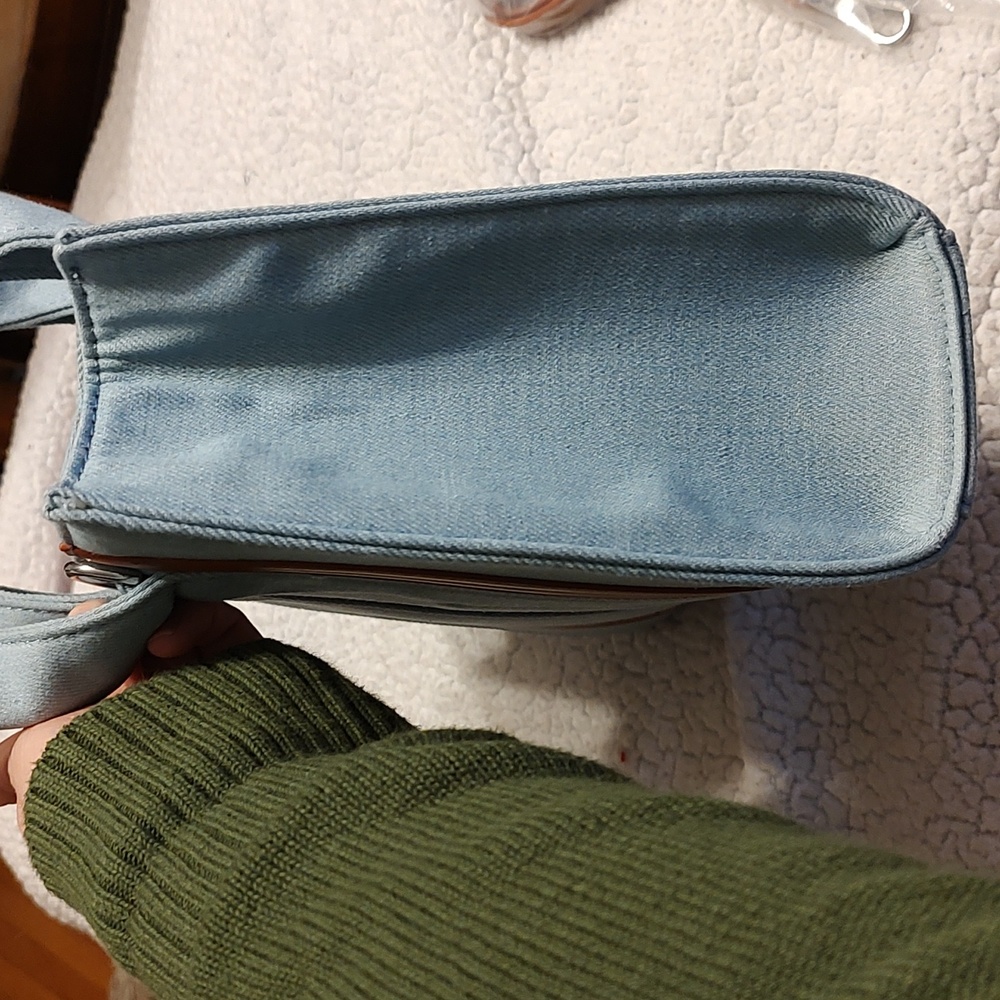 Colin Collection Denim bag with PU faux leather trim. NWT - Picture 6 of 16